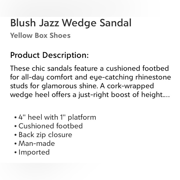 Yellow Box Blush Wedge Sandals - Picture 14 of 14
